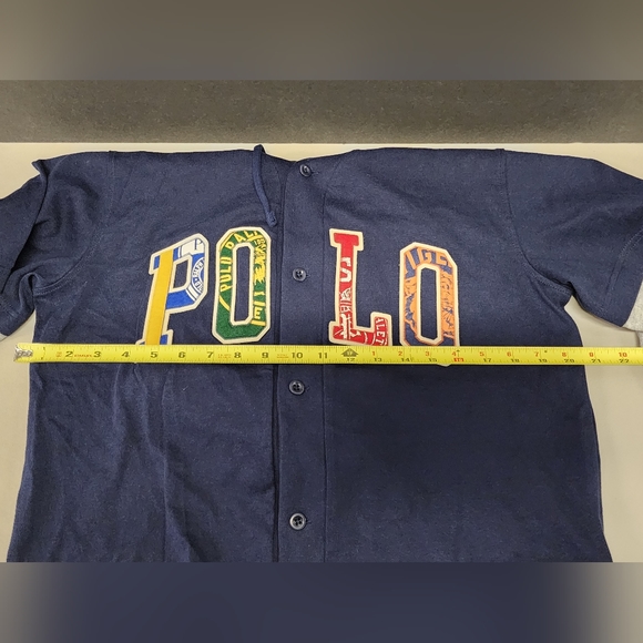 Polo Ralph Lauren Men's Navy Logo Graphic Baseball Hooded T-Shirt Size M - Picture 15 of 15